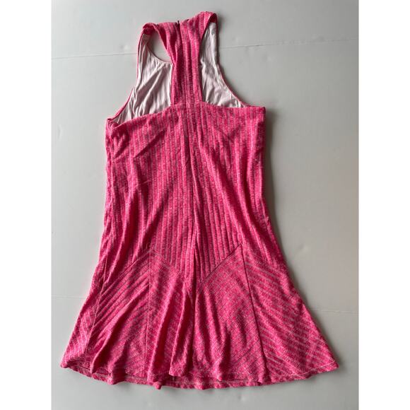 Hutch Anthropologie Ribbed Fit and Flare Mini Dress Hot Pink Size S - Picture 7 of 9